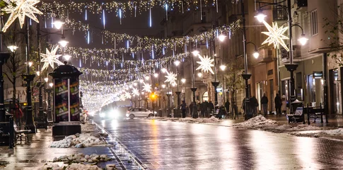 Foto op Plexiglas Winter decoration street © Piotr