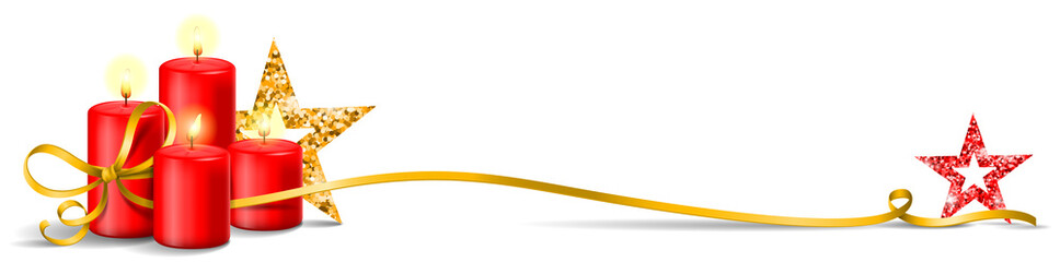 Adventskerzen im Adventskranz zur Adventszeit