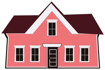 Pink House Vector