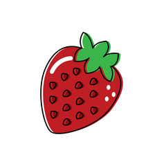 Fototapeta premium strawberry fruit delicious vitamins nutrition food vector illustration
