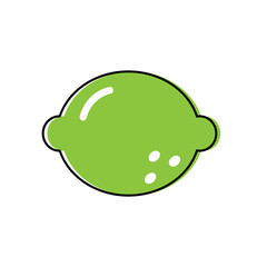 lemon fruit delicious vitamins nutrition food vector illustration