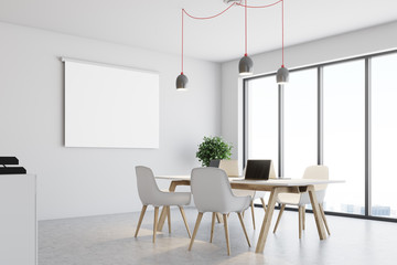 White office corner, poster