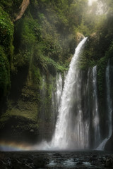 big magical and bucolic waterfall in bali. indonesia