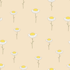 pattern with chamomile
