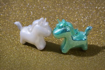Two Unicorns, Christmas Ornaments.