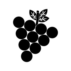 grapes fruit delicious vitamins nutrition food vector illustration