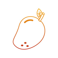 mango fruit delicious vitamins nutrition food vector illustration