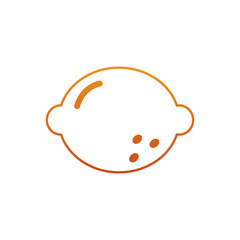 lemon fruit delicious vitamins nutrition food vector illustration