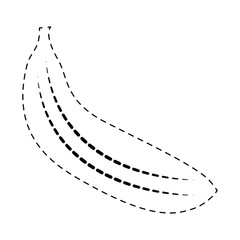 banana fruit delicious vitamins nutrition food vector illustration sticker