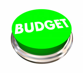 Budget Green Button Spending Money Financial Planning 3d Illustration