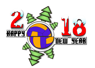 Happy new year 2018 and  Volleyball