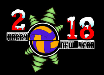 Happy new year 2018 and  Volleyball