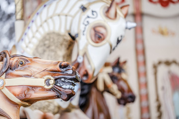 Statue of horse on French Carousel