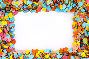 Confetti Colorful Background And Text Copy Space