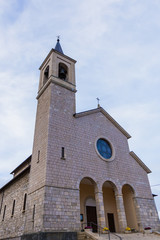 Fototapeta na wymiar Church of Santa Maria Assunta, Roccaraso, Abruzzo, Italy. October 13, 2017