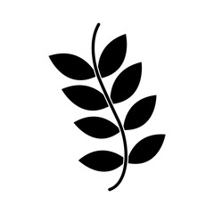 plant weed wild icon image vector illustration design  black and