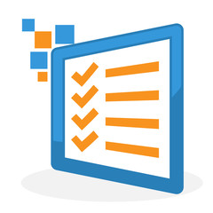 icon logo illustration for on-line survey management