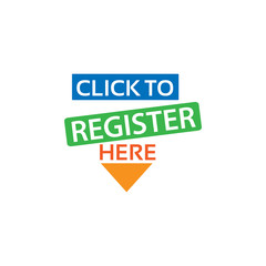 Fototapeta premium Click to register here icon