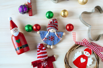 Fototapeta na wymiar Collage of Christmas ornaments