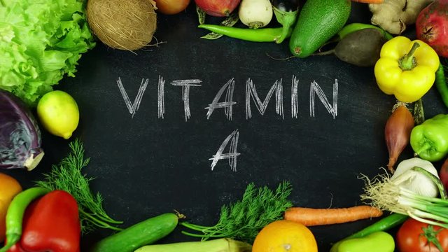 Vitamin a fruit stop motion