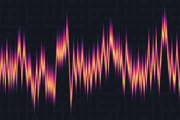 Musical equalizer. Sound wave. Radio frequence. Vector illustration.