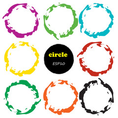 Set of 9 circles,Vector design elements.