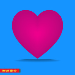 Design big heart vector icon for template background. Concept health care and flat icon. Used for celebration or romance electronic card.