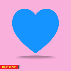 Design big heart vector icon for template background. Concept health-care and flat icon. Used for celebration or romance electronic card.