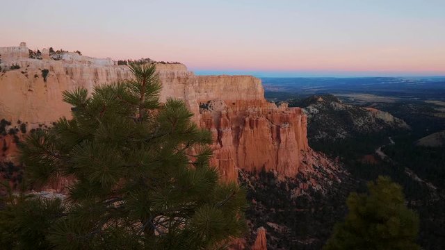Awesome wide angle view over Bryce Canyon National Park in Utah