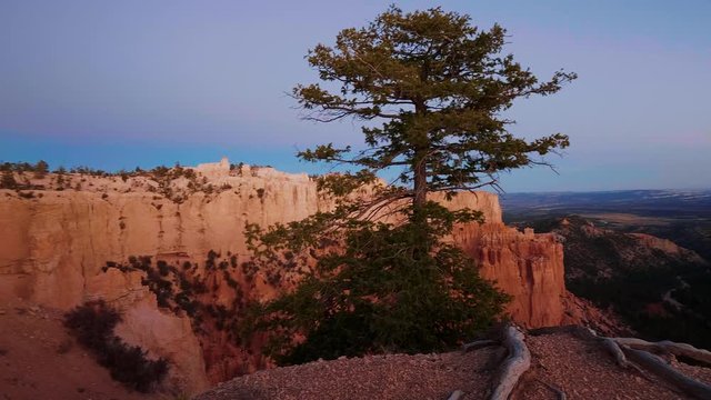 Amazing Bryce Canyon in the evening - view after sunset