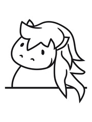 stall wand mauer fläche schreiben text vorne kleines süßes niedlich pony fohlen junges baby kind comic clipart cartoon pferd