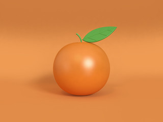 abstract orange set minimal orange background 3d rendering