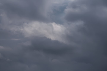 Fototapeta na wymiar blue gray cumulus clouds in the sky