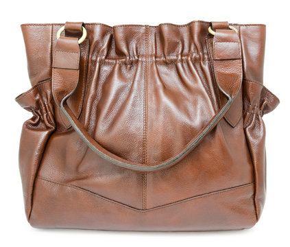 Large Brown Ladies Handbag, Isolated