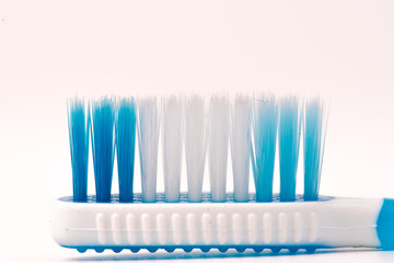 close  up toothbrush isolated on  white background