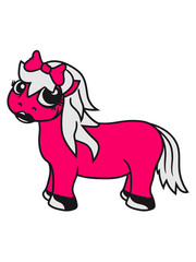 seitlich hübsch schön girl frau weiblich mädchen kleines süßes niedlich pony fohlen junges baby kind comic clipart cartoon pferd