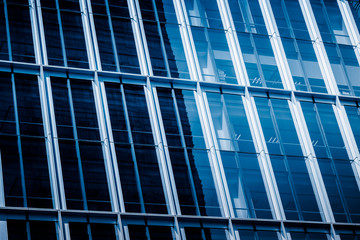 Modern architecture tone close Up in blue tone.