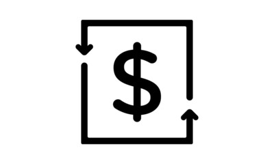 Money Flowing Concept. Indian RupeeDollar Flow