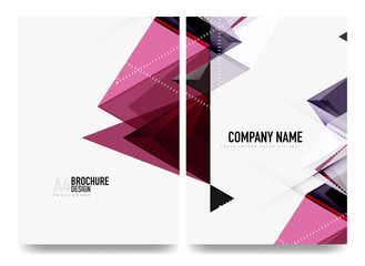 Business brochure cover layout, flyer a4 template