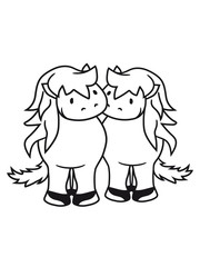 paar pärchen liebe verliebt küssen 2 freunde vorne kleines süßes niedlich pony fohlen junges baby kind comic clipart cartoon pferd