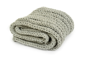 Warm winter clothes isolated on white background. Sale and buy