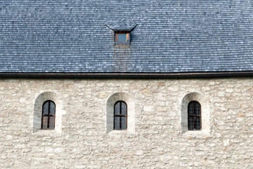 Side Wall and Roof of a Medieval Era Roman Catholic Church