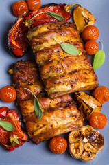 Roast ribs in the glaze