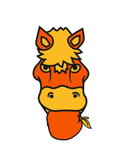 kopf gesicht apfel essen hunger lecker groß vorne kleines süßes niedlich pony fohlen junges baby kind comic clipart cartoon pferd