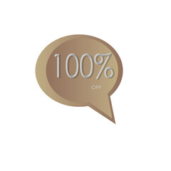 off label banner bubble speech quote box with 3d bubble speech style