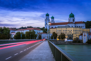 Passau city night scenes