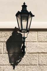 Street lamp on the wall