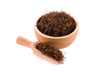 Dried tobacco isolated on white background