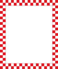 Vector red checkered frame - design element for christmas