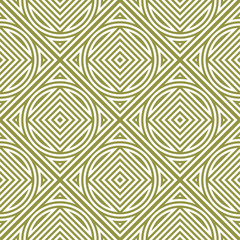Obraz premium Oliwkowo-biały i biały nadruk geometryczny. Wzór